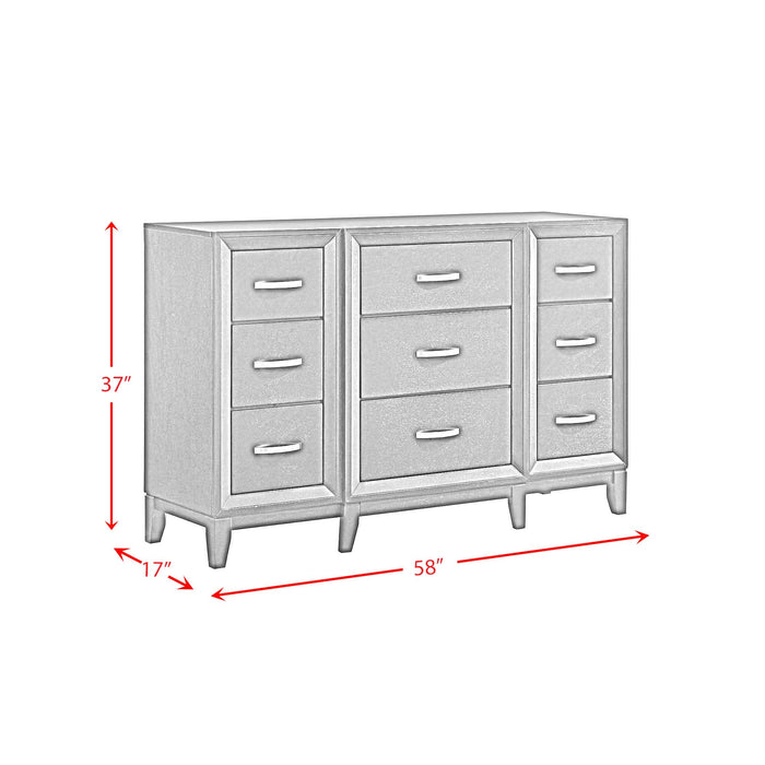 Beaumont 9-Drawer Dresser in Merlot - Vida Furniture (Laredo,TX)