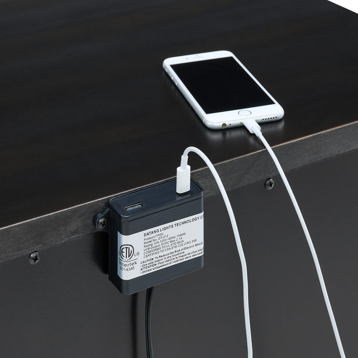 Bridgestone 2-Drawer Nightstand with USB