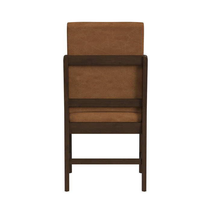 Brisbane Dining Side Chair with Bozeman Brown PU in Brown (2 Per Carton)