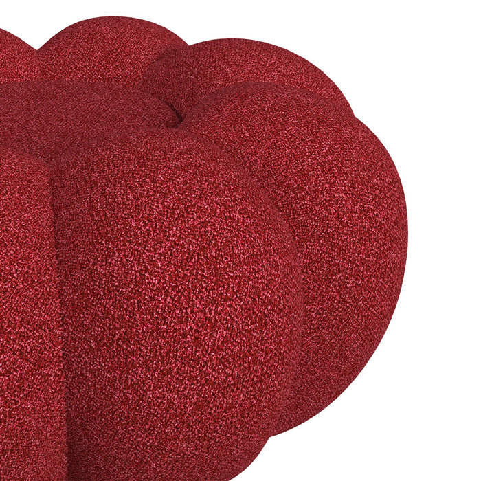 Bubble Swivel Chair and Ottoman in Red
