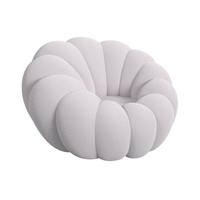 Bubble Swivel Chair and Ottoman in Grey