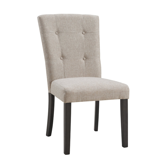 Lexi Tufted Fabric Side Chair in Beige (2 Per Pack) - Vida Furniture (Laredo,TX)