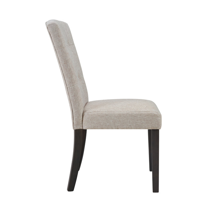 Lexi Tufted Fabric Side Chair in Beige (2 Per Pack) - Vida Furniture (Laredo,TX)