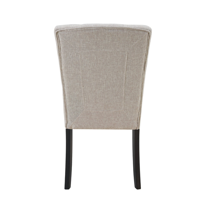 Lexi Tufted Fabric Side Chair in Beige (2 Per Pack) - Vida Furniture (Laredo,TX)