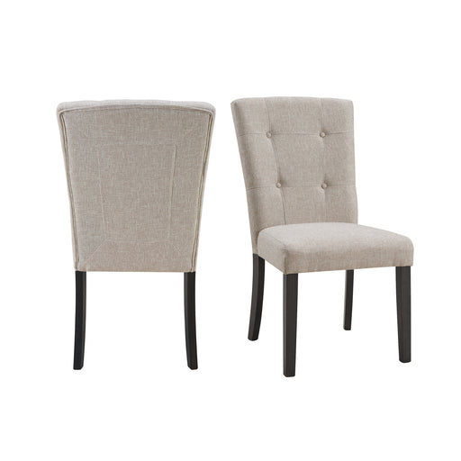 Lexi Tufted Fabric Side Chair in Beige (2 Per Pack) - Vida Furniture (Laredo,TX)