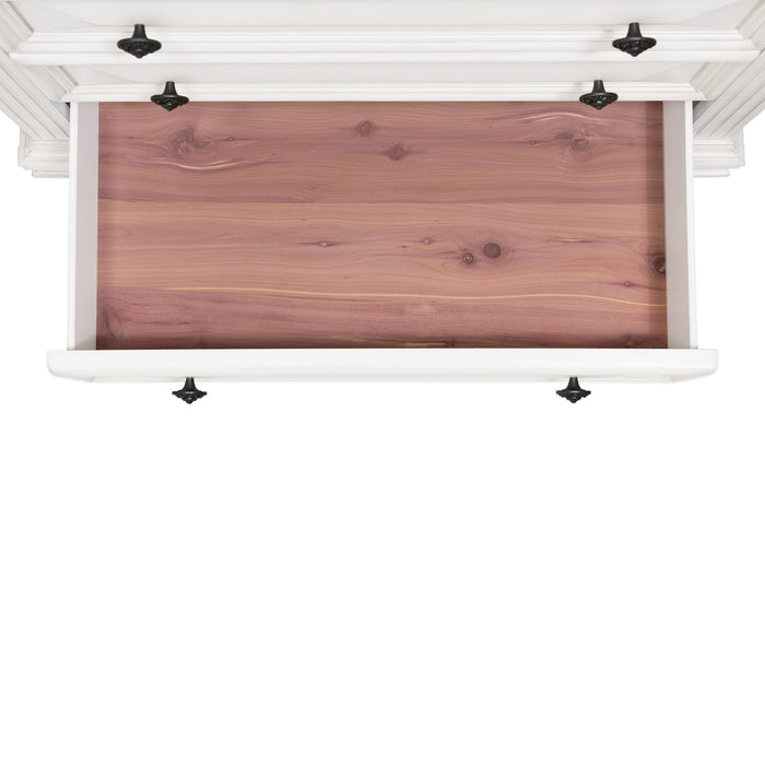 Calloway 7-Drawer Dresser w/ Mirror Set in Antique White