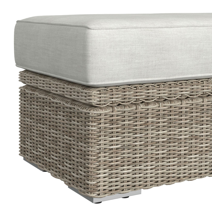 Carmona Ottoman - Natural and Olefin Beige
