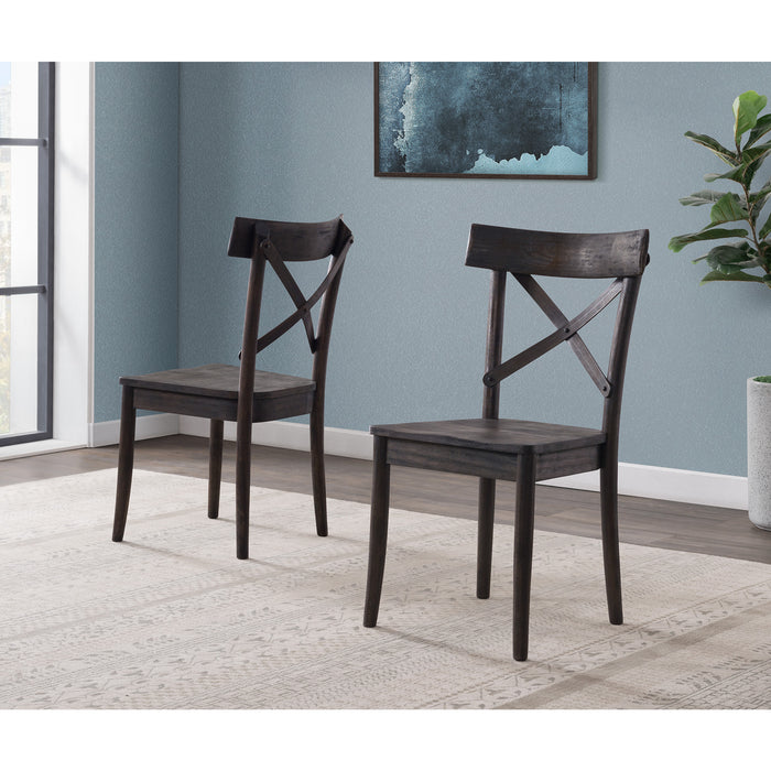 (D210-43C) Coronado- Side Chair (2/Ctn)- Chocolate - Vida Furniture (Laredo,TX)