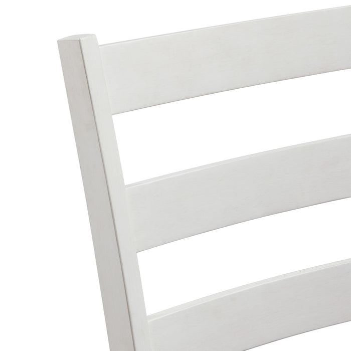 Martin 3 pc Drop Leaf Dining Set (Dark Brown Top - White Base) - Vida Furniture (Laredo,TX)