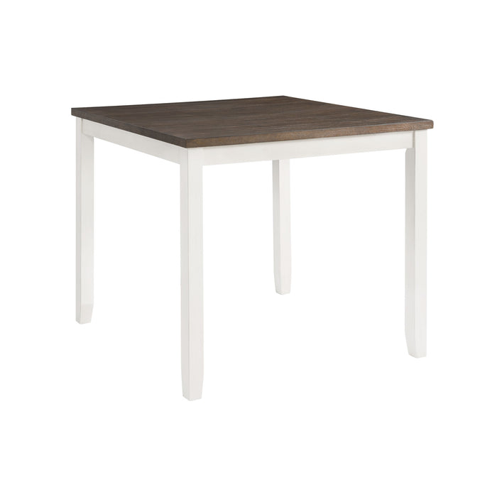 Martin 5pc Counter Set (Dark Brown Top - White Base) - Vida Furniture (Laredo,TX)