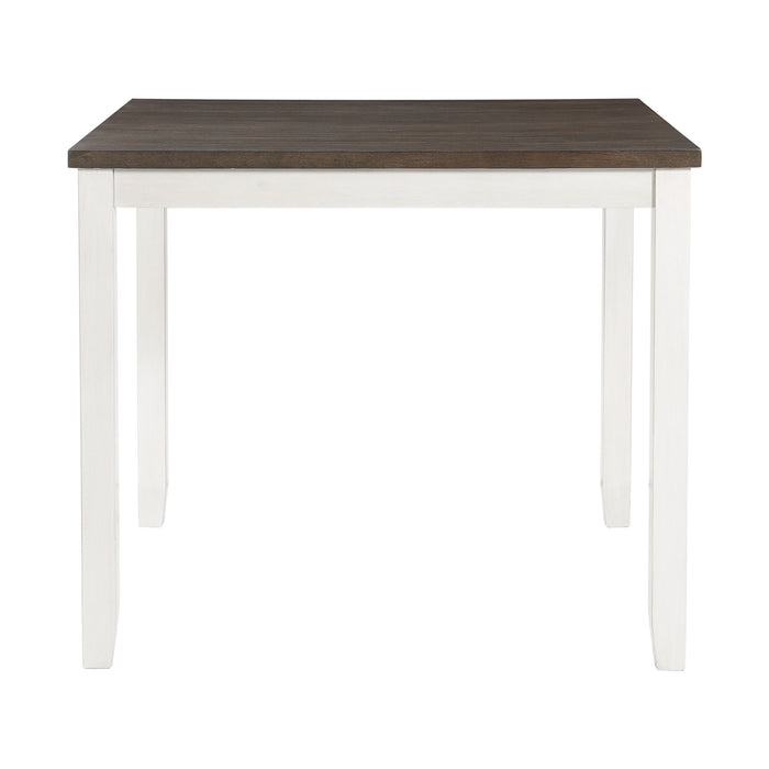 Martin 5pc Counter Set (Dark Brown Top - White Base) - Vida Furniture (Laredo,TX)