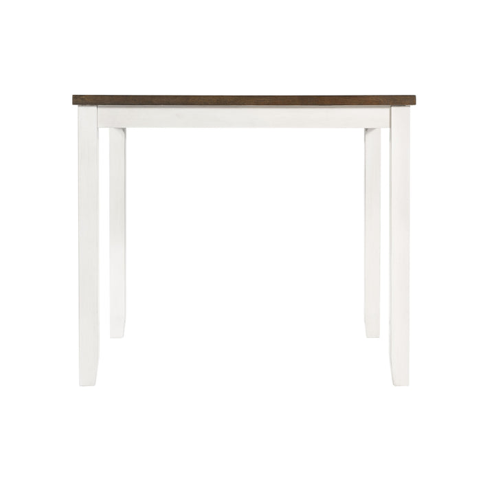 Martin 5pc Counter Set (Dark Brown Top - White Base) - Vida Furniture (Laredo,TX)