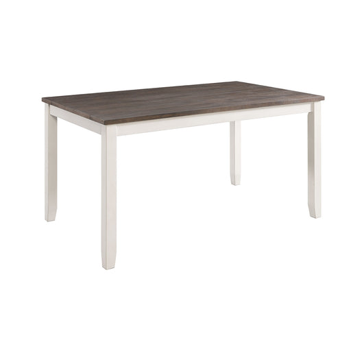 Martin 6 Pc Dining set (Table+ 4 + Bench) (Dark Brown Top - White Base) - Vida Furniture (Laredo,TX)