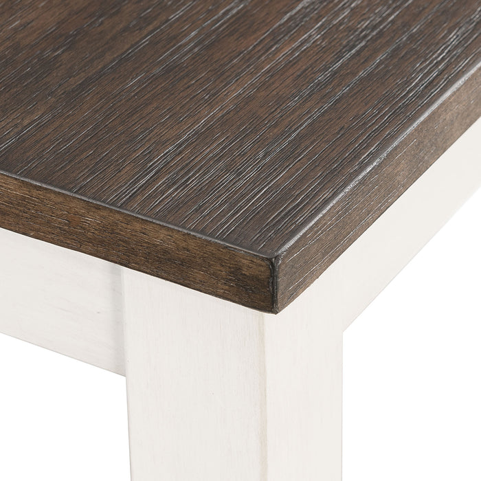 Martin 5pc Counter Set (Dark Brown Top - White Base) - Vida Furniture (Laredo,TX)