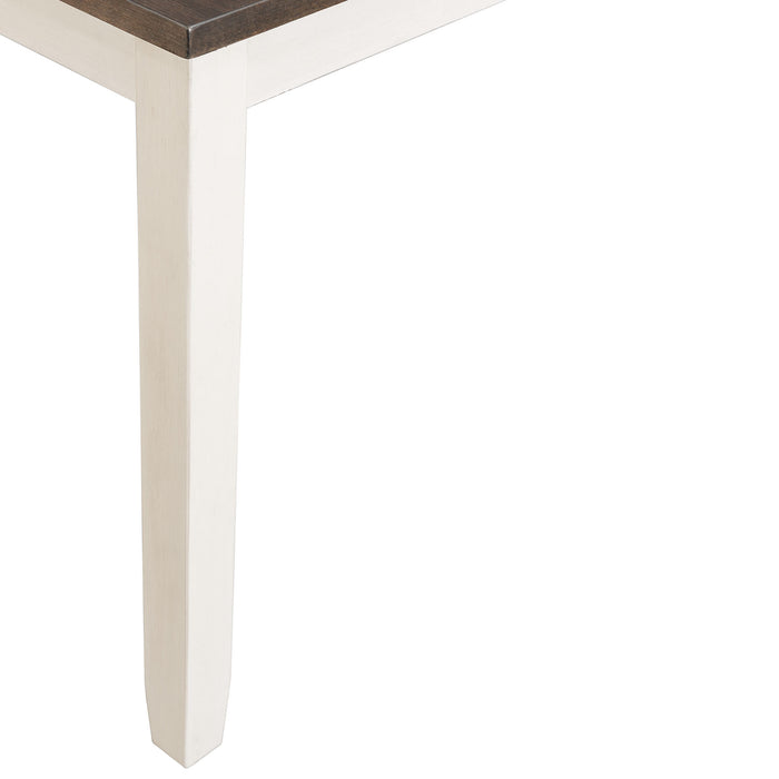 Martin 5 Pc Dining set (Dark Brown Top - White Base) - Vida Furniture (Laredo,TX)