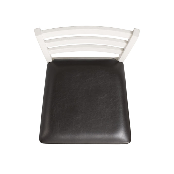 Martin 5pc Counter Set (Dark Brown Top - White Base) - Vida Furniture (Laredo,TX)