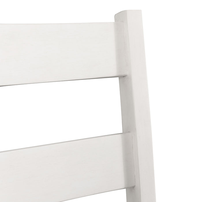 Martin 5pc Counter Set (Dark Brown Top - White Base) - Vida Furniture (Laredo,TX)