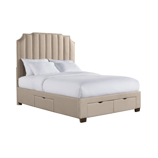 Harper Queen Upholstered Storage Bed - Vida Furniture (Laredo,TX)