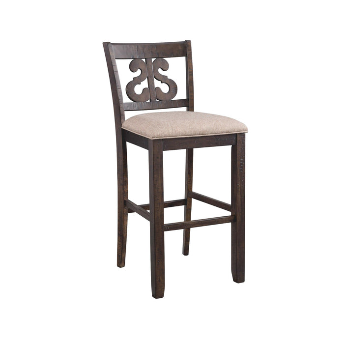 Stone 30" Swirl Back Bar Stool Set of 2 - Vida Furniture (Laredo,TX)
