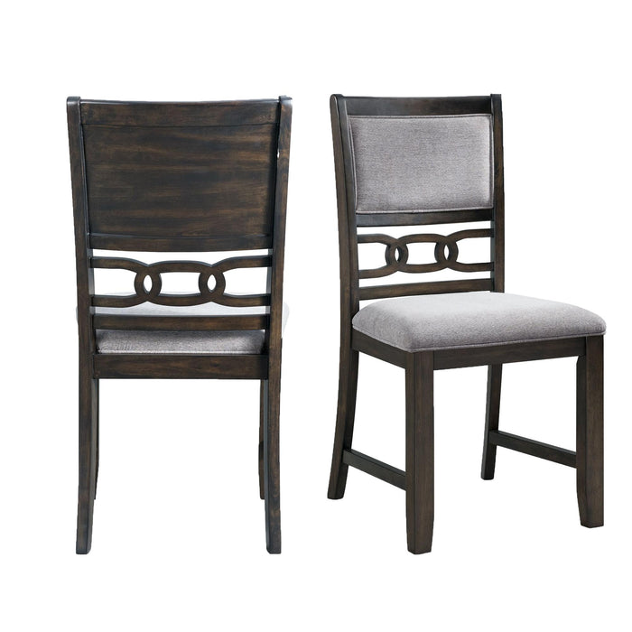 Amherst Standard Height Side Chair Set in Walnut of 2 - Vida Furniture (Laredo,TX)
