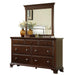 Canton Cherry Dresser & Mirror Set - Vida Furniture (Laredo,TX)