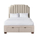 Harper Queen Upholstered Storage Bed - Vida Furniture (Laredo,TX)