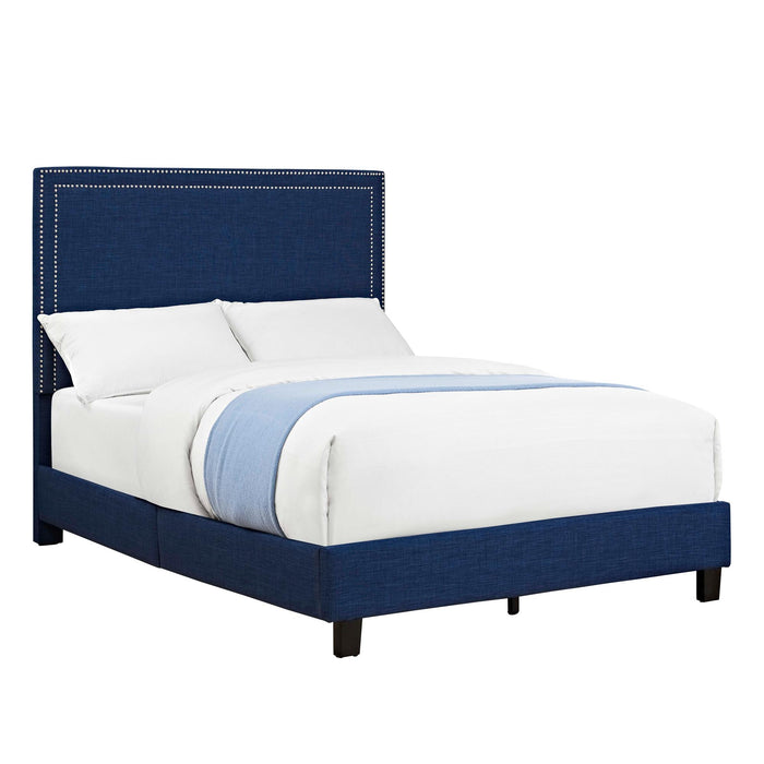 Erica Upholstered Full Platform Bed - Vida Furniture (Laredo,TX)