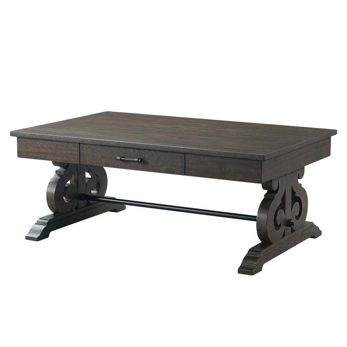 Stone Coffee Table w/ PU Base - Vida Furniture (Laredo,TX)
