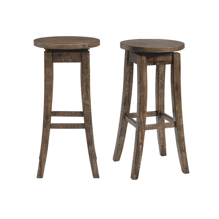 Finn 30" Swivel Backless Bar Stool of 2 - Vida Furniture (Laredo,TX)