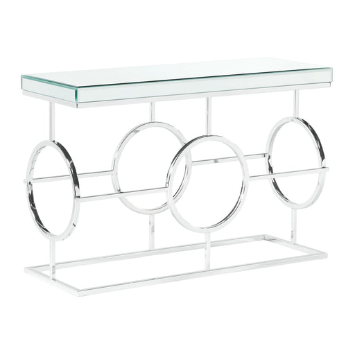 Pearl Rectangle Mirrored Sofa Table - Vida Furniture (Laredo,TX)