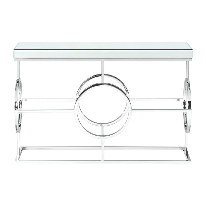 Pearl Rectangle Mirrored Sofa Table - Vida Furniture (Laredo,TX)