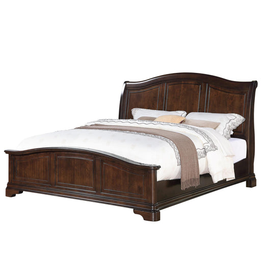 Cameron Cherry Queen Panel Bed - Vida Furniture (Laredo,TX)