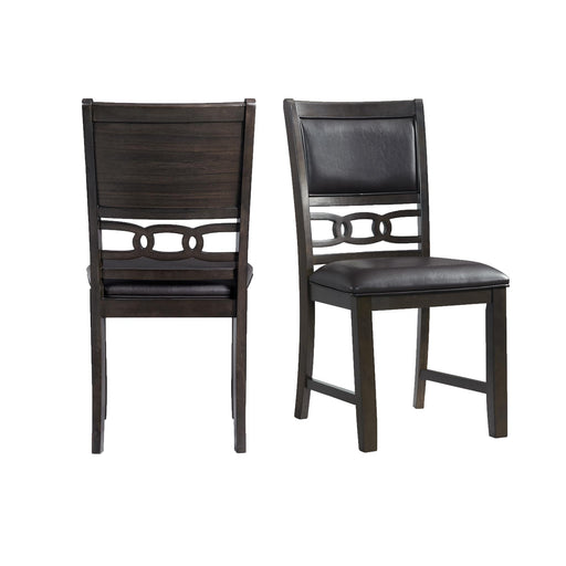 Amherst Standard Height Faux Leather Side Chair Set in Walnut of 2 - Vida Furniture (Laredo,TX)