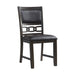 Amherst Standard Height Faux Leather Side Chair Set in Walnut of 2 - Vida Furniture (Laredo,TX)