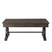 Stone Coffee Table w/ PU Base - Vida Furniture (Laredo,TX)