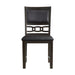 Amherst Standard Height Faux Leather Side Chair Set in Walnut of 2 - Vida Furniture (Laredo,TX)