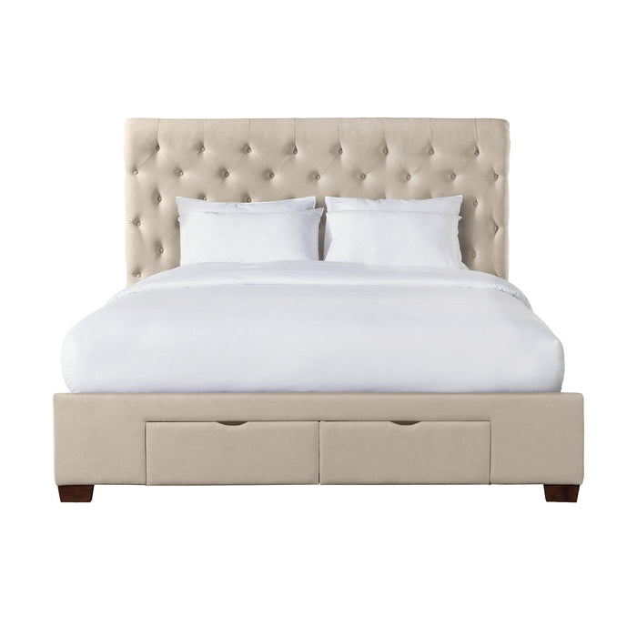 Waldorf King Upholstered Storage Bed - Vida Furniture (Laredo,TX)