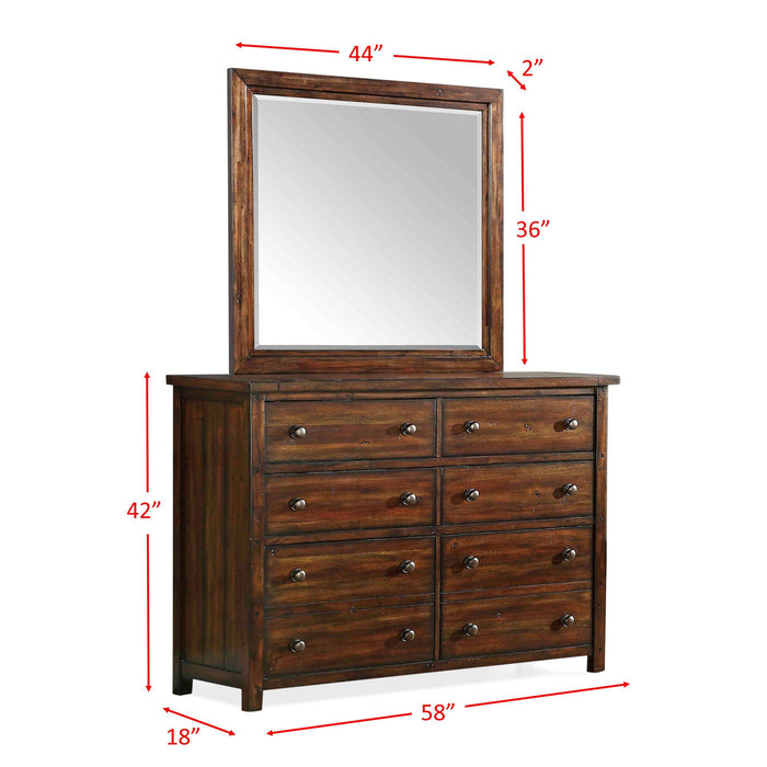 Dawson Creek Dresser & Mirror Set - Vida Furniture (Laredo,TX)