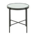 Vienna Round End Table with Glass Top - Vida Furniture (Laredo,TX)