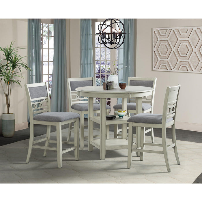 Amherst Counter Height Dining Table in Bisque - Vida Furniture (Laredo,TX)