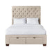 Waldorf Queen Upholstered Storage Bed - Vida Furniture (Laredo,TX)