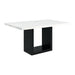 Valentino White Marble Counter Height Dining Table - Vida Furniture (Laredo,TX)