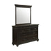 Slater 9-Drawer Dresser with Mirror in Black - Vida Furniture (Laredo,TX)