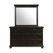 Slater 9-Drawer Dresser with Mirror in Black - Vida Furniture (Laredo,TX)