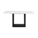 Valentino White Marble Counter Height Dining Table - Vida Furniture (Laredo,TX)