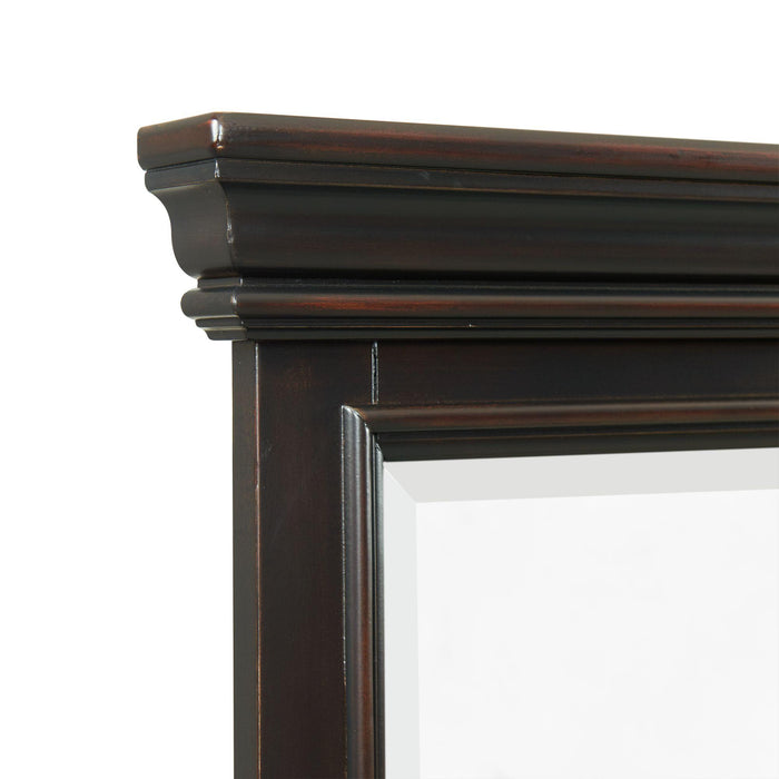 Slater 9-Drawer Dresser with Mirror in Black - Vida Furniture (Laredo,TX)