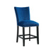 Francesca Blue Velvet Counter Height Chair Set of 2 - Vida Furniture (Laredo,TX)