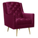 Bryan Accent Chair w/ Gold Legs - Vida Furniture (Laredo,TX)
