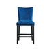 Francesca Blue Velvet Counter Height Chair Set of 2 - Vida Furniture (Laredo,TX)