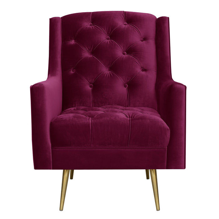 Bryan Accent Chair w/ Gold Legs - Vida Furniture (Laredo,TX)